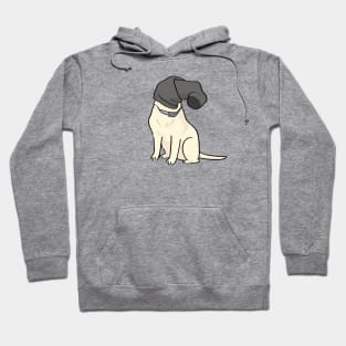 Dumb dog with head in sock funny cartoon Hoodie